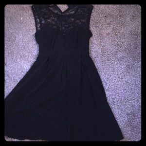 Cute black lace top dress
